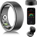 Smart Ring for Women Men - Fitness Tracker with Heart Rate/Blood Oxygen/Stress Monitor/Steps/Sleep Tracking, No App Subscription, 5ATM Waterproof Health Rings (11#)