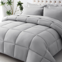 JOLLYVOGUE Queen Comforter Set, Ultra-Soft Bed in a Bag Queen Size 7 Pieces, Oeko-TEX Certified Bedding Set with Down Alternative Comforter, Sheets, Pillowcases & Shams, Grey