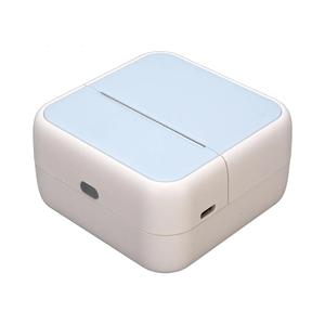 Yuduo Portable Thermal Label Printer with BT, 57mm Width, 1500mAh Battery, 5 Paper Rolls, Blue, Compatible with iOS, for Tickets, Labels, Barcodes