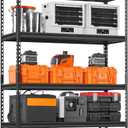 VEVOR Storage Shelves, 2500 lbs, 5 Tier Heavy Duty Garage Shelving, 18" D x 48" W x 72" H Adjustable Metal Shelves for Industrial Shelving Unit Utility Shelf, for Kitchen, Warehouse, Basement, Black