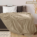 Utopia Bedding Fleece Blanket Queen Size Camel  Luxury Fuzzy Soft Anti-Static Microfiber Bed Blanket