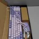 Gaming Keyboard and Mouse Combo, K1 RGB LED Backlit Wired Keyboard with 104 Key Computer PC Gaming Keyboard for PC/Laptop (Purple)