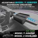 BestEvMod for 2026+ Model Y Juniper Refresh/2026 2025 2024+ Model3 Highland Refresh Sunglasses Holder Screen Dash Console Organizer Accessories Dashboard Organizer Back Storage Box Custom Fit Silicone