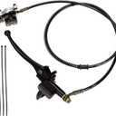 FVRITO 50 Inch Upgraded Left Hydraulic Disc Hand Brake Master Cylinder Caliper Assembly for 97cc 2.8HP Baja Doodle Bug DB30 Blitz Dirt Bug Racer Mini Bike Motorsports Go Karts