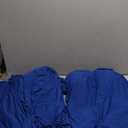 10ft x 10ft Wrinkle Free Royal Blue Backdrop Curtains for Party Stage Wedding Ceremony, Polyester Photography Backdrop Drapes Back Drop Cloth for Baby Shower,Rod Pocket Home Sliding Door Decoration