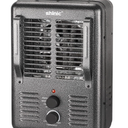 Shinic Space Heater,1500W Milkhouse Heater with Thermostat, Stay Cool Durable Metal Housing, Overheat protection, 3-Prong Plug, Tip-Over Auto Shut Off, Utility Heater for Garage, Bedroom, Greenhouse
