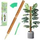 Augshy Moss Pole, 27 Inch Moss Poles - 2Pcs 17 Inch Plant Stakes Moss Sticks for Monstera Indoor Creepers Plant Support Extension Climbing Plants