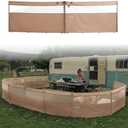 Portable Outdoor Dog Fence, Lightweight Fabric Pen, RV Camping (Sand)