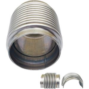 3.0" ID Exhaust Flex Bellows, 100% Stainless 4.0" LONG Flex Joints & Connectors