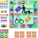Adultopoly Board Game, Adult Board Game Naughty, Adults Couples Card Board Games Props, Date Night Ideas Horrible Couple Relationship Conversation Game Card Board