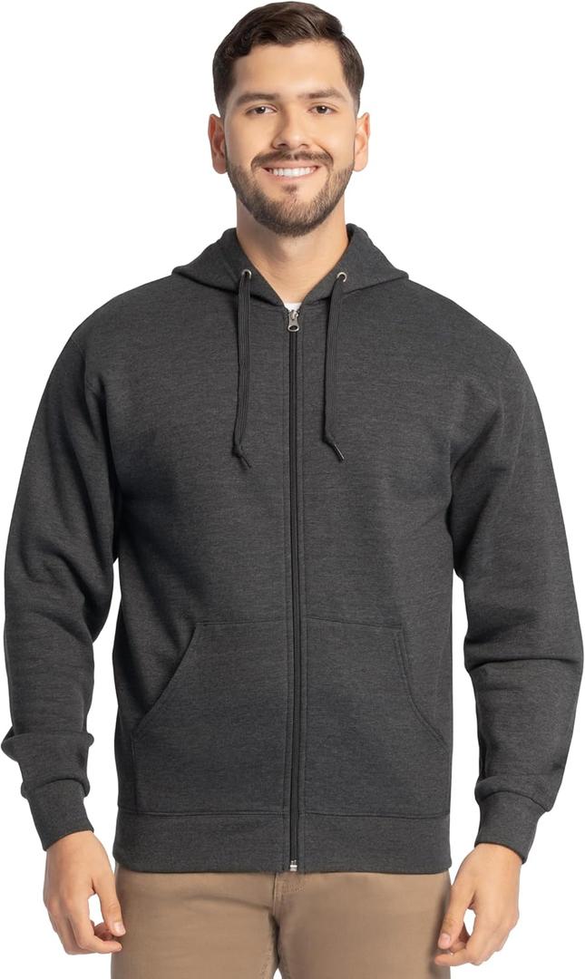 Fruit of the Loom Eversoft Fleece Full Zip Hoodie Sweatshirt (Medium)