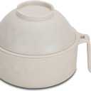 Layron Ramen Cooker Ramen Bowl 33oz Microwave Noodle Bowl College Dorm Room Essentials for Girls for Boys Apartment Essentials-White