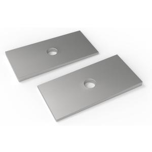 2.5 Camber Caster Shim  Steel Alignment Correction, Universal Suspension Spacer, Anti-Rust for Truck SUV Car (White Zinc Plated)