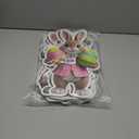 Easter Decorations Outdoor, 9pcs Realistic Bunny Decorations with Colorful Easter Elements, Outdoor Indoor Spring & Easter Party Decor