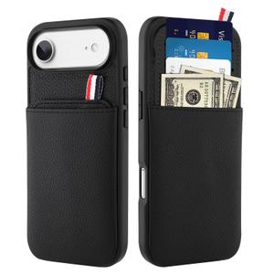 PIGLULOO for iPhone Air Case with Card Holder - Black