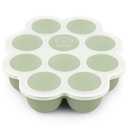 KeaBabies Silicone Food Freezer Trays with Lid, 2oz x 10 Pods Baby Food Storage Containers, Easy Puree Meal Prep, Breast Milk Silicone Freezer Molds, Dishwasher, Microwave Safe, BPA-Free (Sage)