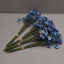 Floroom 24pcs Dusty Blue Small Artificial Flowers Faux Silk Daisies Fake Wildflowers with Stems for DIY Wedding Bouquets Floral Arrangements Party Decor Centerpieces Decorations (Vase Not Included)