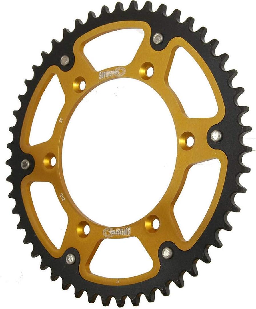 Supersprox Stealth Rear Sprocket (51T) (Gold) Compatible With 94-19 KTM 250SX