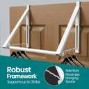 HOLDN STORAGE Over The Door Hanger Foldable - Over The Door Rack for Hanging Towels, Coats & Clothes - Over The Door Hanger Hooks for Bedroom, Washroom and Office.