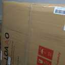 LOAAO 24X32 Inch Bathroom Mirror with Wood Grain Colored Metal Frame, Rounded Rectangle Metal Framed Bathroom Mirror, Anti-Rust, Hangs Horizontally or Vertically