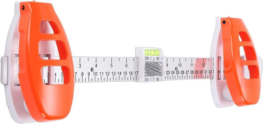 Picture Hanger Tool with Built-in Level - Precision Wall Alignment Ruler for Frames and Mirrors - ABS DIY Hanging Tool, Wall-Friendly Marking Guide
