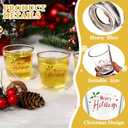 Tioncy 24 Pcs Christmas Shot Glasses 2 oz Clear Shot Glass Happy Holiday Print Cocktail Glasses Funny Cool Mini Whiskey Shot Glass Cups for Christmas Table Decoration Present Drinking Supply(Lovely)
