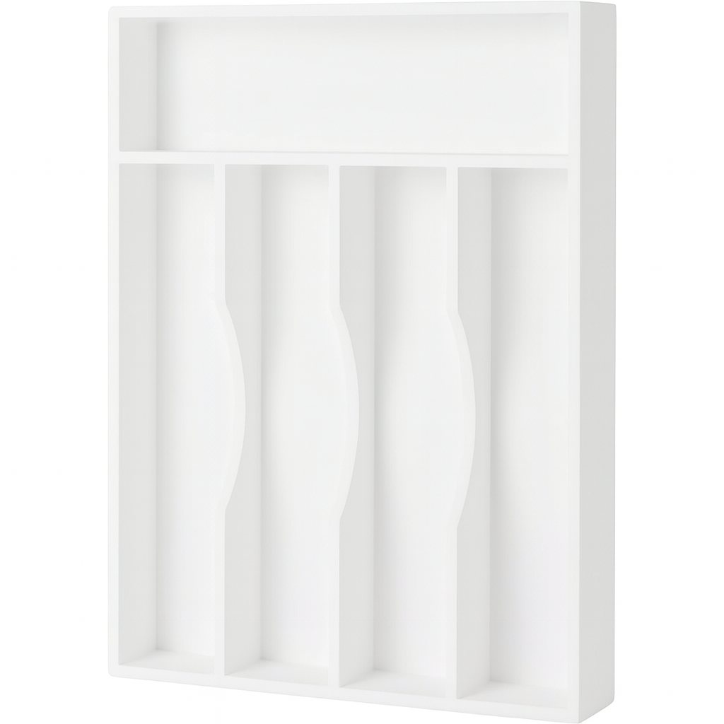 smirly Bamboo Kitchen Drawer Organizer, 9 Inch Silverware Utensil Holder for Small Drawer, Narrow Silverware Organizer for Cutlery Knives (9 x 13 inch (5 Slots))