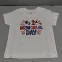 JingleFolk My 1st Memorial Day Toddler T-Shirt Patriotic Baby Shirt 4th of July Tee for Babies Infant Clothes 1-2T