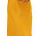 PRETTYGARDEN Women's 2025 Summer Satin Dress Elegant Sleeveless Mock Neck Cocktail Party Maxi Dresses (Medium, Yellow)
