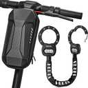 HEETA Electric Scooter Lock Anti Theft with Scooter Bag, 4 Digit Combination Bike Chain Lock, Heavy Duty Security Bicycle Lock Cable Accessories for E Scooter, E Bike, Motorcycle, Door, Gate & Fence