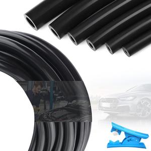 Vacuum Hose Automotive,10Ft 6PCS Silicone Vacuum Hose Line with ID 1/8" 5/32" 3/16" 1/4" 5/16" 3/8",130PSI Max Pressure Engine Vacuum Tubing Hose Kit with Tube Cutter Car Accessories for Air/Water
