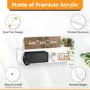 Clear Acrylic Floating Shelves - 2 Tier Wall Mounted Bathroom Organizer Set of 2 (15") - Space Saving Display Shelf for Makeup, Skincare, Kitchen Spices, & Home Decor