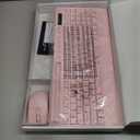 Pink Keyboard and Mouse Wireless, 2.4G Lag-Free Cute Keyboard Combo with Ergonomic Wrist Rest, Phone Holder & Batteries Included, Cordless Silent Key Board Set for Computer, PC, Windows - Trueque