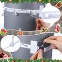 12 Pcs Christmas Light Clips Hooks for Outdoor Strip Light No Wrap Ties Mounting Straps Christmas Tree Hanging Rope Holder for Xmas Tree Column Outside Porch