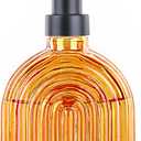 2 Pack Glass Soap Dispenser Bathroom, 9 Oz Kitchen Soap Dispenser, Refillable Liquid Modern Soap Dispenser for Hand Soap, Lotion Dispensers Bottle - Home, Commercial Countertop Decor. (Orange)