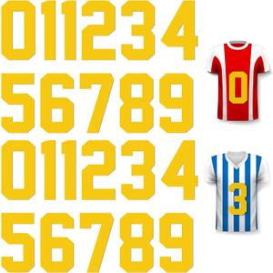 Zonon 22 Pieces Iron on Numbers T Shirt Heat Transfer 0 to 9 Jersey Numbers for Team Uniform Sports(Yellow,8 Inch) Zonon 22 Pieces Iron on Numbers T Shirt Heat Transfer 0 to 9 Jersey Numbers for Team Uniform Sports(Yellow,8 Inch)