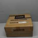 Saddle Rolling Stool with Wheels PU Leather Height Adjustable Swivel Stool Chair Black