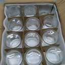 AISIPRIN Spice Jars with Label,12 Pcs 8oz Glass Jars with Bamboo Lids,Spice Organizer for Cabinet,Drawer, Rack, Seasoning Organizer Containers,Including 2 Type Labels