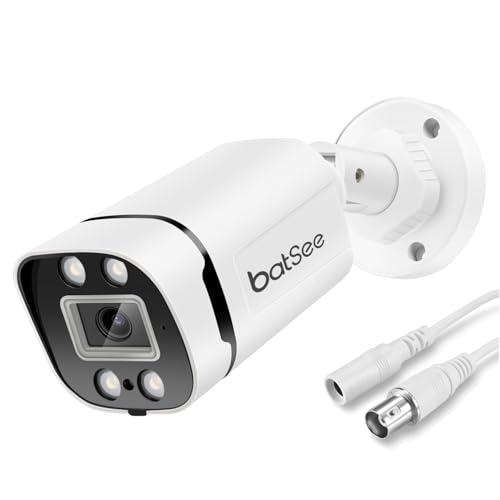 HD 5MP AHD/TVI/CVI/CVBS CCTV Security Camera Hybrid 4-in-1,BNC Wired Surveillance Bullet Cameras,Weatherproof Outdoor Indoor IR Night Vision,Compatible with Analog DVR (Power Adapter Not Included)