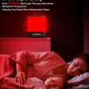 Red Light Night Light for Sleep, 670nm Wavelength Aid to Support Deep Relaxation: Naturally Aids Sleeps with 2 Colors, 3 Brightness & Touch Control for Adults, Kids Bedroom - USB Charging