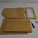 HOMEKOKO Double Layer Large Bread Box for Kitchen Counter, Wooden Large Capacity Bread Storage Bin (Natural Bamboo)