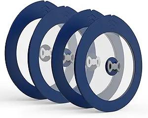 4 Pack Replacement Lids for Pyrex 7200PC 2 Cup Glass Containers Bowl Silicone Storage Cover Leakproof Navy