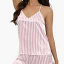 Silk Pajamas for Women Satin Sexy Cami Top (2XL)