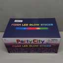 Party City 24pk LED Foam Glow Sticks 14- Glow in the Dark Party Supplies Favors, Colorful Flashing Wand with 3 Modes, Light Up Foam Sticks Bulk Party Pack for Wedding, Birthday, Concert