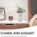 POPETPOP Tall Urn Vase Retro White Metal Urn Planter Pedestal Flower Pot Rustic Farmhouse Flower Holder for French Country Style Home Table Centerpiece Decor, 5.9 x 5.9 x 7.47 Inches