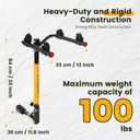 MaxxHaul 50025 Hitch Mount 2-Bike Rack for Cars, Trucks, SUVs, Minivans – Fits 1-1/4" & 2" Hitch Receivers, 100 lb Capacity, Anti-Rattle, Secure Cradles, Heavy-Duty Steel Construction