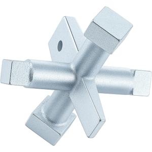 Feekoon 6 Sided Cleanout Plug Wrench, Plumbing Tools and Plumbing Wrench, Threaded Drum Trap Tools for Both Slotted or Square Countersunk Cleanout Plugs Drum Traps Heavy Duty Iron(Blue Zinc Plating)