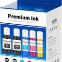 Compatible for T502 Ink Refill Bottles (NotSublimation) Compatible for Epson Eco Tank ET-3850 ET-2850 ET-3760 ET-2760 ET-15000 ET-4850 ET-4760 ET-3830 ET-2980 ET-4750 ET-3950 ET-4950 Printer (5-Packs)