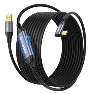 Link Cable with 27W Charging Port 15FT, Compatible with Meta Oculus Quest 2, Pico 4, PC VR, Steam VR, USB 3.0 A to USB C 5Gbps Cable for VR Headset, Unidirectional, Note: Not for Quest 3 Version 79