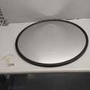 G-LEAF Black Round Mirror 24 inch, Circle Mirror for Bathroom, Entryway, Vanity, Living Room, Round Bathroom Mirror for Wall